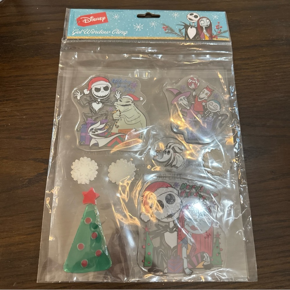 NEW Disney Nightmare Before Christmas Holiday Christmas Gel Window Clings